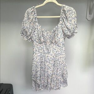 Floral Puff Sleeve Romper